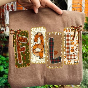Fall Shirt PNG, Fall Png, Autumn Patchwork shirt Design, Autumn Fall PNG, Fall Sublimation design, Trendy Fall Png