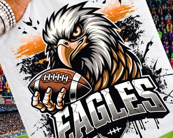 Eagles PNG, Eagles Football PNG, Eagle Shirt PNG, Team Spirit eagles shirt design, Eagles mascots trendy Png, Eagles fan png, Golden Eagles