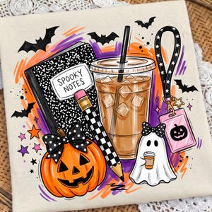 Spooky notes PNG, Pumpkin Teacher shirt design, Teaching Is Magic PNG, Cute Spooky Teacher Senior 2027, Halloween Teacher PNG. Ghost png