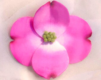 Dogwood Flower Pin - Pink Spring Blossom Brooch