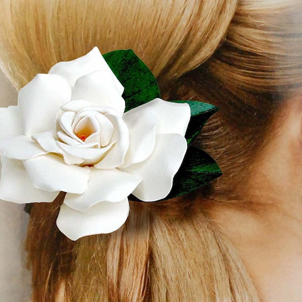 Gardenia Hair Clip