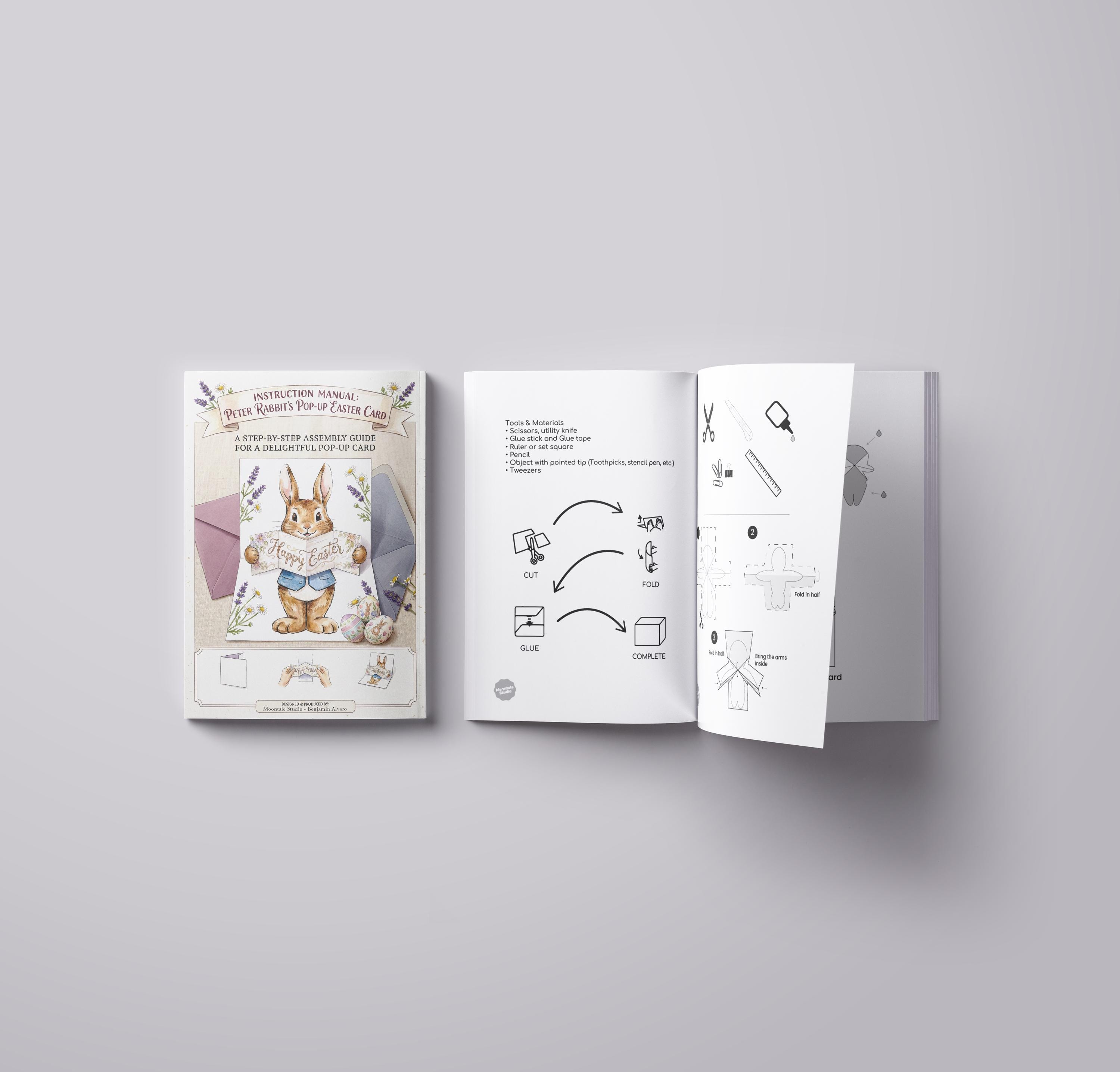 DIY Easter Pop up Card Printable 3D Bunny Card Storybook Rabbit Gift ...