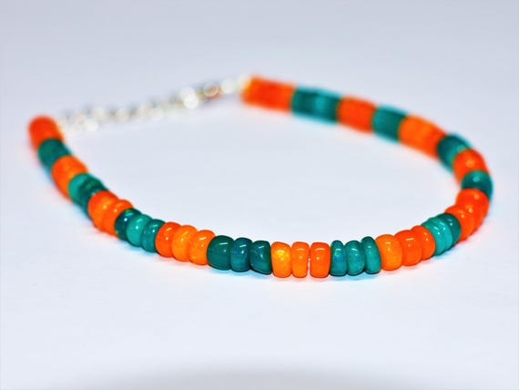 Vintage Multi - Fire Opal Bracelet, Minimalist Bracelet, Handmade jewelry, AAA opal beaded Bracelet, opal Bracelet gift for her.