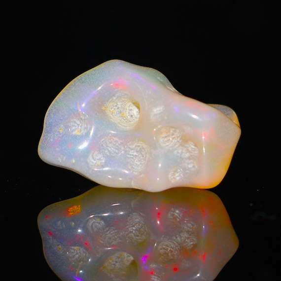 Opal Tumble Rare Natural Ethiopian Smooth Polished Opal polished rough Jewelry Making fire opal 2.55 Carat. OO-90