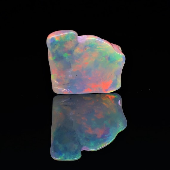 Natural Ethiopian Opal Tumble: Natural Polished Gemstone ( 11x9x6  mm, 1.80 Carat)