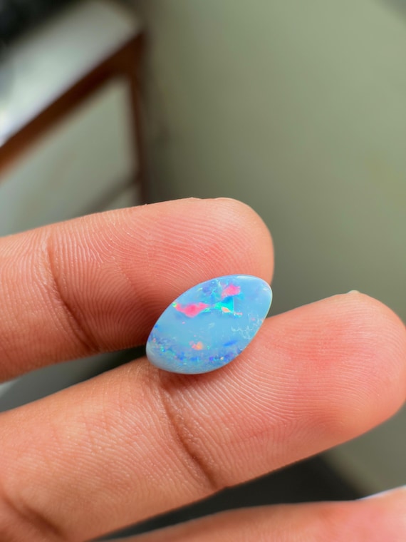 2.75 Carat Fire Australian Opal Cabochon, Fancy Shape Natural Fire Opal Cabochon Loose Gemstone for Rings  Australian Solid Opal Cabochon.