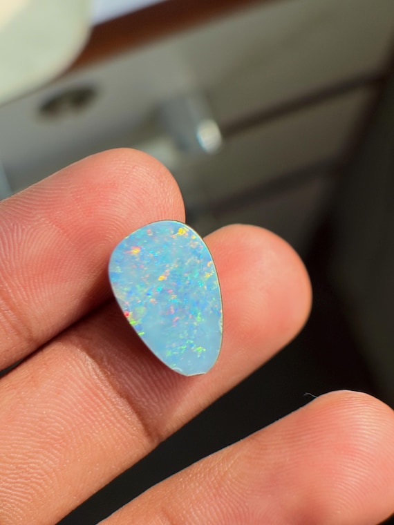 6.50 Carat Fire Australian Opal Cabochon, Fancy Shape Natural Fire Opal Cabochon Loose Gemstone for Rings  Australian Solid Opal Cabochon.