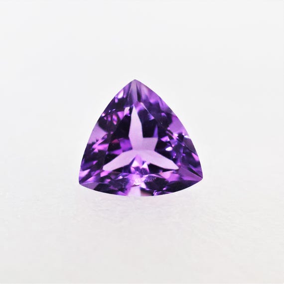 Natural Amethyst Trillion Cut Loose Gemstone, 7.50 Carats, 13x8 mm Triangular Purple Gem for Custom Jewelry Making, Ring Stone, Gift for Her