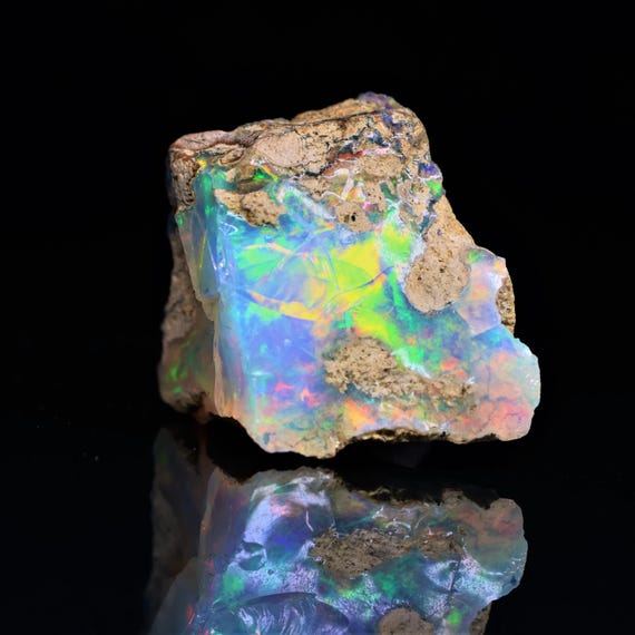 18.90 Carat, Natural Ethiopian Opal Rough, Natural Ethiopian Opal Rough Gemstone ( 23X19X12 mm )