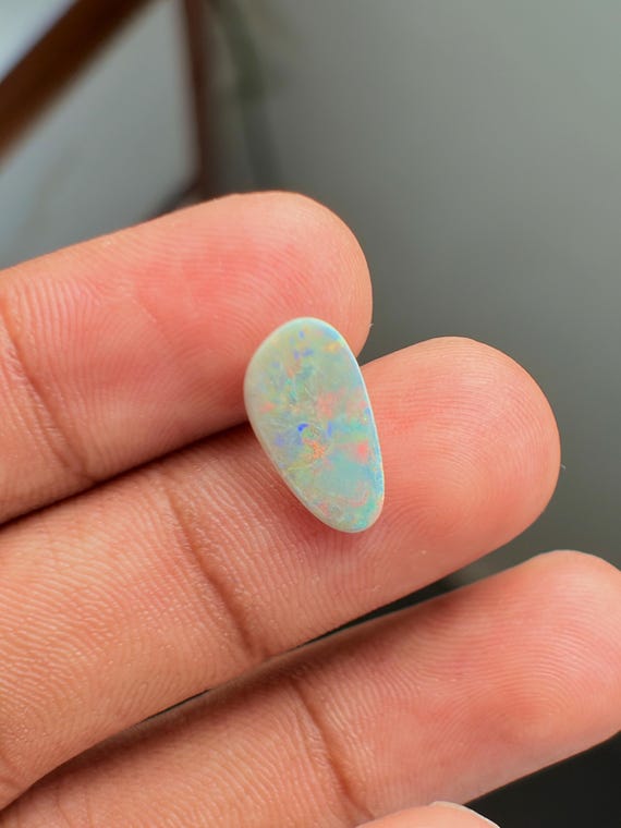 1.75 Carat Fire Australian Opal Cabochon, Fancy Shape Natural Fire Opal Cabochon Loose Gemstone for Rings  Australian Solid Opal Cabochon.