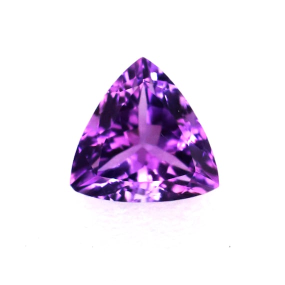 Faceted Amethyst, Trillion Cut Stone, Loose Gemstone, Purple Amethyst, 13.40 Carat Amethyst, Pendant Stone, Jewelry Stone, 17x10 MM Size.