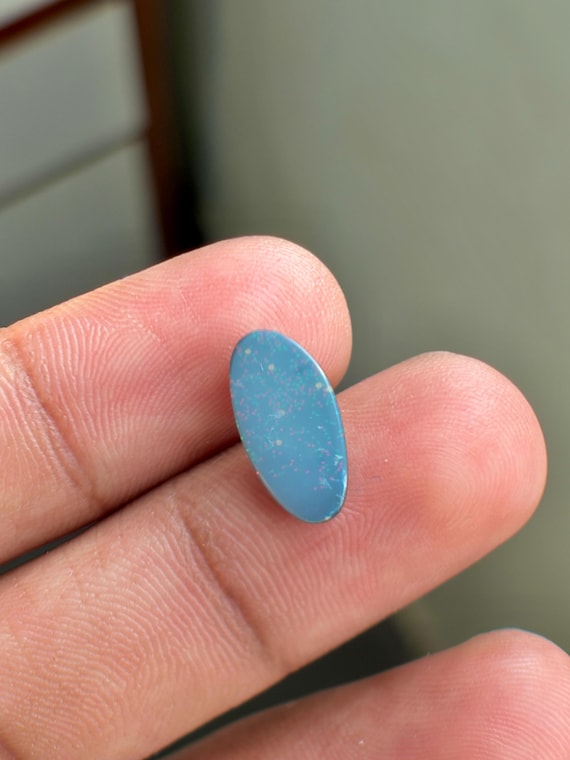Natural Australian Opal Gemstone | 1.95 Cts Genuine Solid Opal | Precious Fire Opal for Jewelry Making | Loose Opal Cabochon | Gift for Her