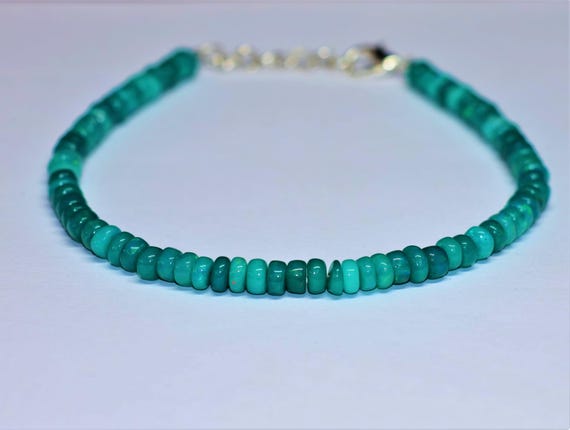 Minimalist Green Opal bracelet, Opal bracelet, Handmade jewellery, AAA beaded bracelet, quality Opal bracelet gift for her.