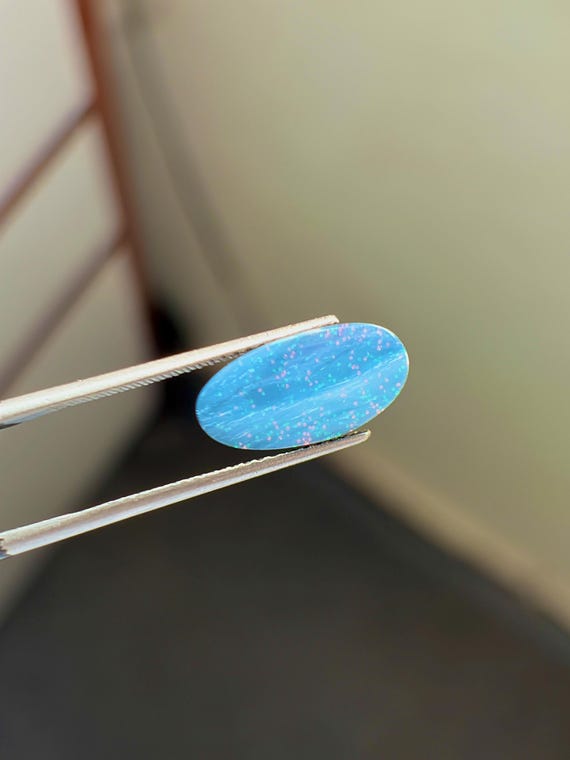 2.20 Carat Fire Australian Opal Cabochon, Oval Shape Natural Fire Opal Cabochon Loose Gemstone for Rings  Australian Solid Opal Cabochon.