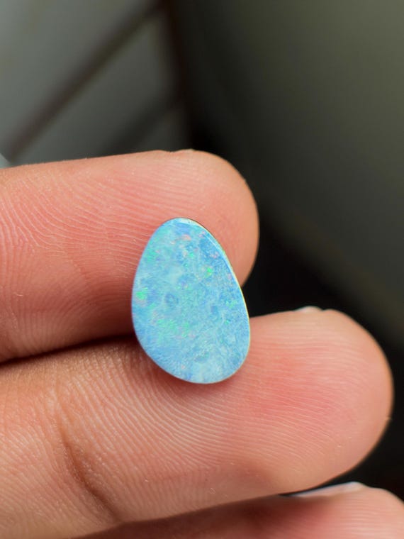 Natural Fire Australian Opal Cabochon, 2.25 Carat Fancy Shape Natural Fire Opal Cabochon Gemstone for Rings  Australian Solid Opal Cabochon.