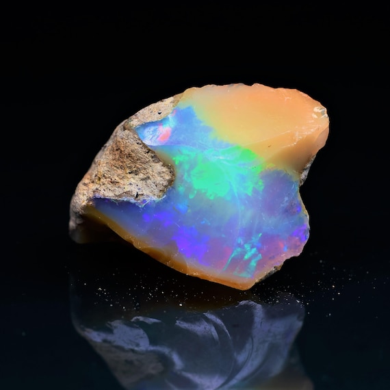 16.05 Carat, Natural Ethiopian Opal Rough, Natural Ethiopian Opal Rough Gemstone ( 24x14x10 mm )