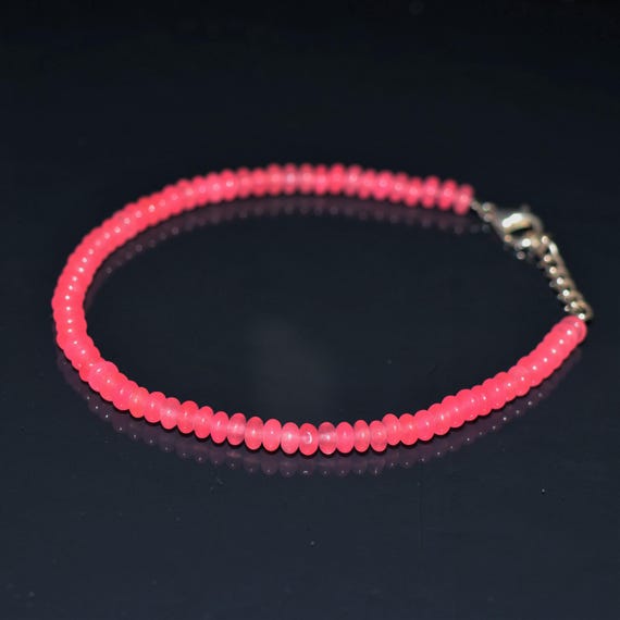 Vintage Pink Rose Quartz bracelet, Minimalist bracelet, Handmade jewelry, AAA quartz bracelet, quality Rose Quartz bracelet gift for her.