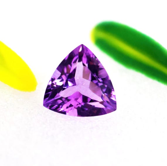 Faceted Amethyst, Trillion Cut Stone, Loose Gemstone, Purple Amethyst, 7.95 Carat Amethyst, Pendant Stone, Jewelry Stone, 13x8 MM Size.