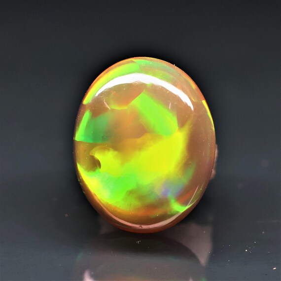 Natural Black Opal Rainbow Fire, 2.25 Carat 11x9x3 MM, Natural Black Opal Ethiopian Natural Gemstone, Gift For Her.
