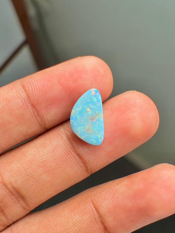 Natural Australian Opal Gemstone 3.75 Carat. AAA Quality Opal Cabochon. Loose Gemstone for Rings & Pendants, Gift For Her,