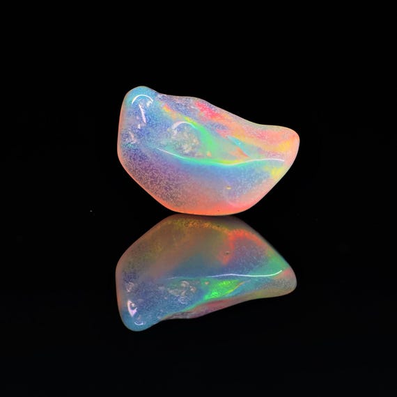 Natural Ethiopian Opal Tumble: Natural Polished Gemstone ( 10x6x5 mm, 1.40 Carat)