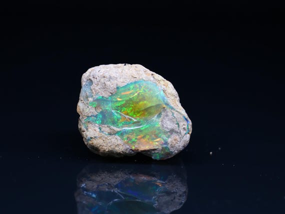 19.50 Carat, Natural Ethiopian Opal Rough, Natural Ethiopian Opal Rough Gemstone ( 23X19X9 mm )