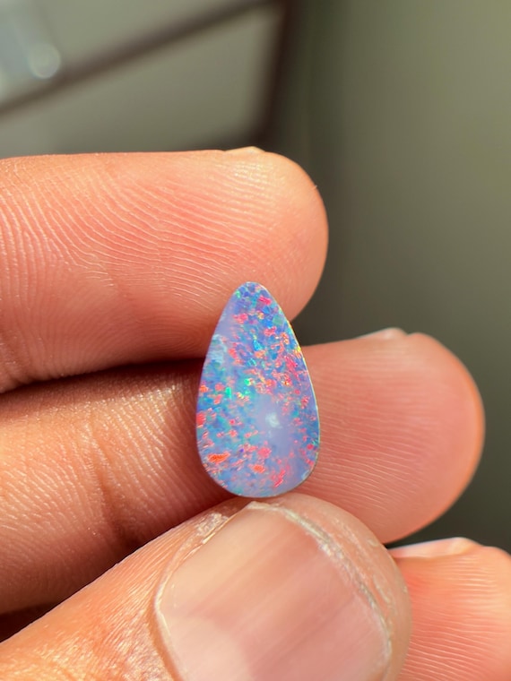 2.00 Carat Fire Australian Opal Cabochon, Fancy Shape Natural Fire Opal Cabochon Loose Gemstone for Rings  Australian Solid Opal Cabochon.