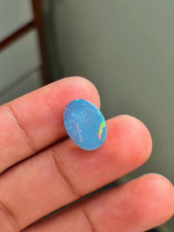 Natural Australian Opal Gemstone | 3.75 Cts Genuine Solid Opal | Precious Fire Opal for Jewelry Making | Loose Opal Cabochon | Gift for Her