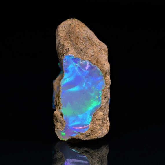 Natural Ethiopian Opal Rough, Natural Ethiopian Opal Rough Gemstone ( 20x9x8 mm, 7.45 Carat)