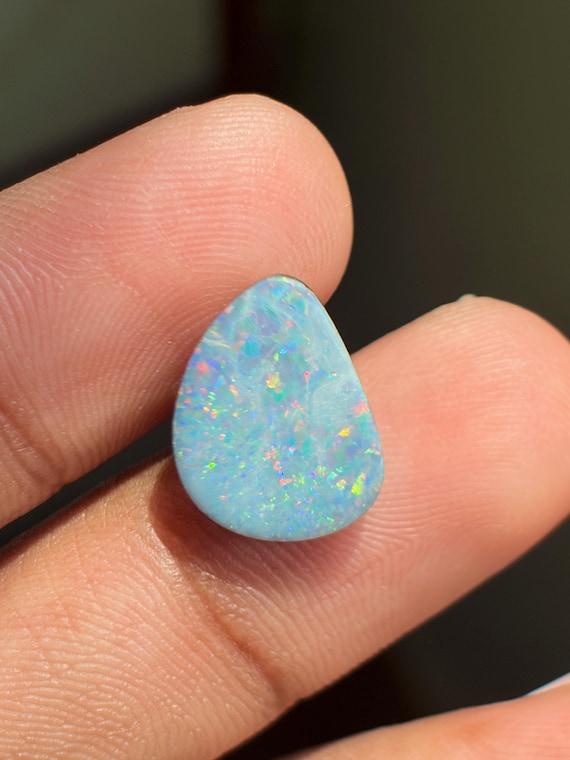 3.70 Carat Fire Australian Opal Cabochon, Fancy Shape Natural Fire Opal Cabochon Loose Gemstone for Rings  Australian Solid Opal Cabochon.