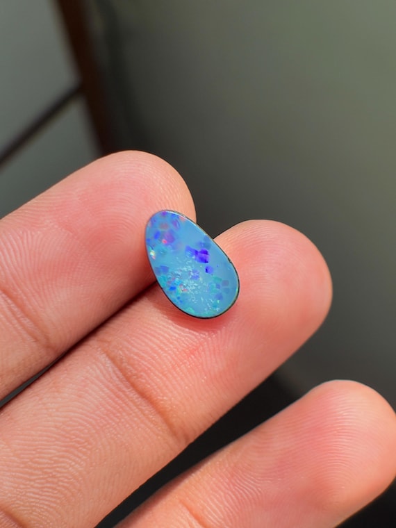 1.60 Carat Fire Australian Opal Cabochon, Fancy Shape Natural Fire Opal Cabochon Loose Gemstone for Rings  Australian Solid Opal Cabochon.