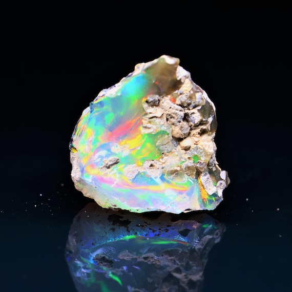 10.95 Carat, Natural Ethiopian Opal Rough, Natural Ethiopian Opal Rough Gemstone ( 17X16X8 mm )
