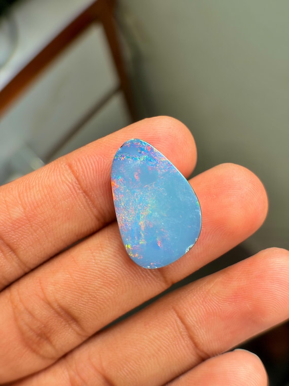 Genuine Australian Opal Natural Fire Opal  Loose Gemstone for Rings  Australian Solid Opal Cabochon | Color Play Opal