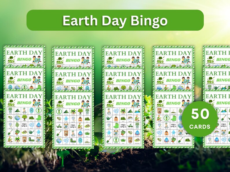 Earth Day Bingo Game for Kids, Printable Classroom Activity, Eco ...