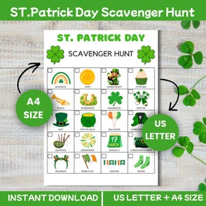 Skattjakt för barn på St Patricks Day, pysslingskattjakt, St Patricks Day-aktivitet i klassrummet, Festspel för barn, Irländsk juljakt