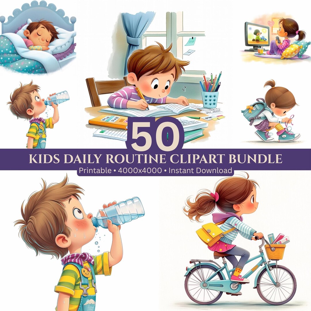 50 Kids Daily Routine – Activities, Visual Schedule, Classroom ...