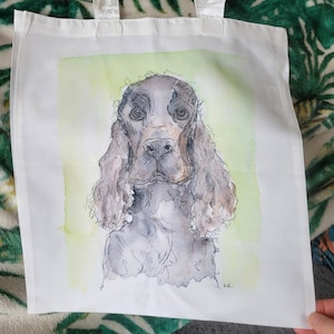 Cocker spaniel tote bag.