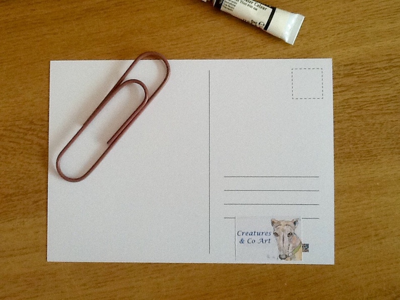 pen and watercolour print quirky style letterbox friendly gift A5 pig line drawing postcard farm animal art to frame art card