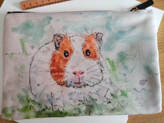 Guinea Pig Design Medium Fabric Zipper Purse Etsy
