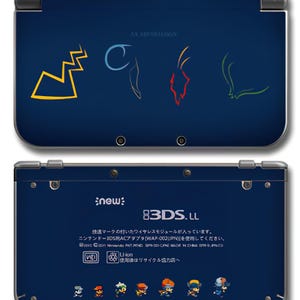 DIY 3ds nds Sticker, new 3ds 2ds nds ndsi LL Skin Full coverage, cartoon anime handmade protective film and shells, Clear case