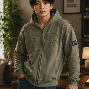 Bts Zip up Hoodie Korea - Etsy