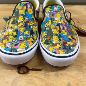Simpsons Vans Slip On - Etsy