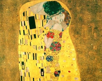 Art Nouveau Art Print Home Decor of The KISS by Gustav Klimt