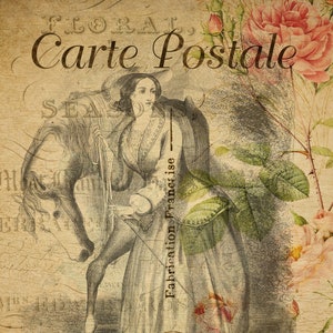 Collage Art Prints,  French Card Art Prints, Carte Postale Prints, Card Set or Individual Art Prints
