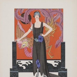 ART DECO POSTER Home Decor by famous French artist Georges Barbier in large sizes image 1