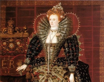 Print of Queen Elizabeth I by Hilliard