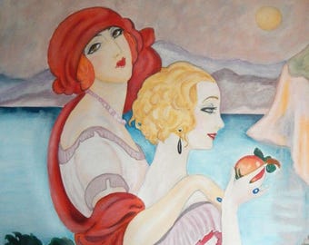 Art Deco Art Print by Gerda Wegener called Road to Anacapri