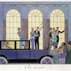 ART DECO Home Decor Print of Au Revoir Party by Barbier image 1