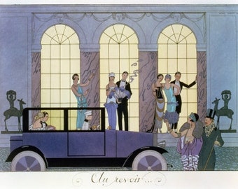 ART DECO Home Decor Print of Au Revoir Party by Barbier