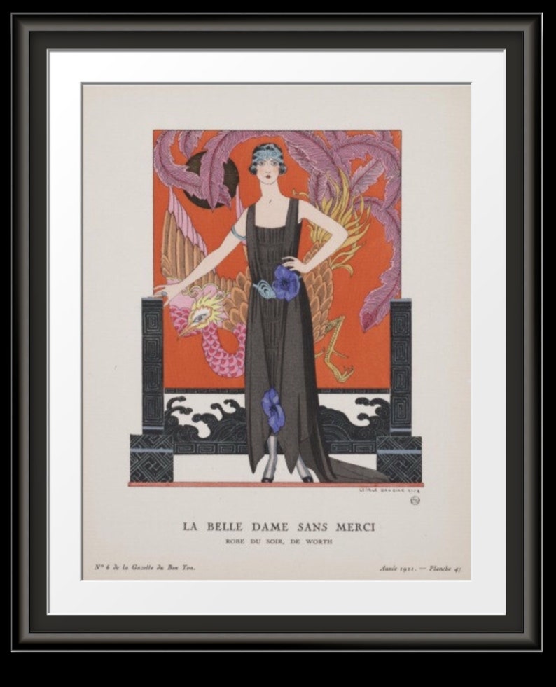 ART DECO POSTER Home Decor by famous French artist Georges Barbier in large sizes image 4